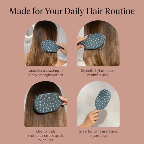 Kitsch Smooth & Polish Hair Brushes For Women and Men - Coastal Blue Print - Image 6