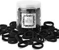 100Pcs Black Baby Hair Ties, Soft Cotton Hair Elastics Ponytail Holders by Omszte