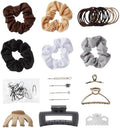 Scunci by Conair 82 Piece hair accessory kit - hair accessories for women - neutral colors- 3 stackable containers by conair