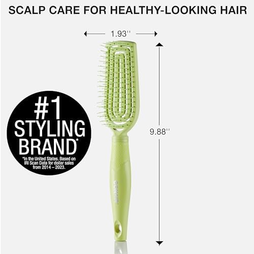Conair Scalp Care Detangling hairbrush - Curly Hair Brush - Scalp Massager - hairbrushes for women & men - detangler for all lengths - can use wet or dry - Slim - Image 6