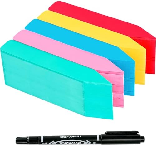 Plant Labels 500Pcs 4" Plastic Name Tags for Seedlings (Mix-Color) by TDHDIKE