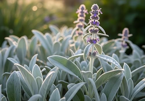 Lamb’s Ear ‘Silver Carpet’ Live Plant Start Plugs | Soft Silvery Foliage Perennial | Drought Tolerant Ground Cover | Deer Resistant Garden Plants | Hardy Outdoor Landscaping Plants (1 Plant) by CZGrain