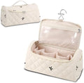 GISMTR Quilted Hair Tools Travel Case, Cotton Portable Storage Bag with Hanging Hook for Hair Curler Accessories, Cute Dustproof Travel Organizer by GISMTR