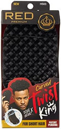 Red by Kiss Bow Wow X Twist King Luxury Twist Styler Washable, Durable, Crumb Free, Twist Brush for Afro Curl (Curved&Dense) by REDbyKISS