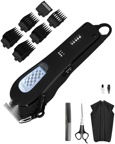 TCMKY Hair Clippers for Men Cordless&Corded Barber Clippers for Hair Cutting & Grooming Professional Hair Trimmer for Men Rechargeable Hair Trimmer Kit for Household(Black) by DESIGNFORDAILYMALEHAIRCUT