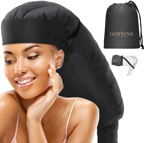 Large Hooded Hair Dryer Bonnet w/Integrated Headband - Reduces Heat Exposure Around Ears & Neck - Enhanced Size for Use with Rollers, Speeds Up Drying Time, Safe Deep Conditioning at Home, Adjustable - Image 2