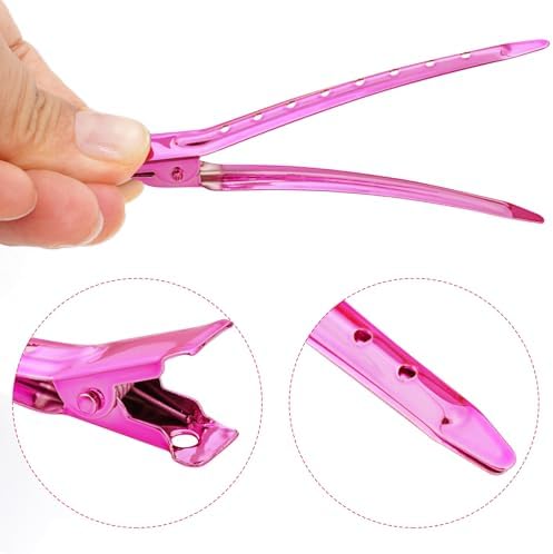 Bantoye 24Packs Duck Bill Clips 3.35 Inch Metal Alligator Clip, Bright Pink - Image 3