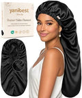 YANIBEST Adjustable Satin Sleep Bonnet, Double Layer Extra Long Hair Bonnet by yanibest