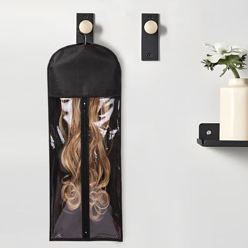 3PCS Extra Long Hair Extension Holder - Wig Storage Bags & Hanger for Multiple Wigs & Accessories (31.5 Inch) - Image 6
