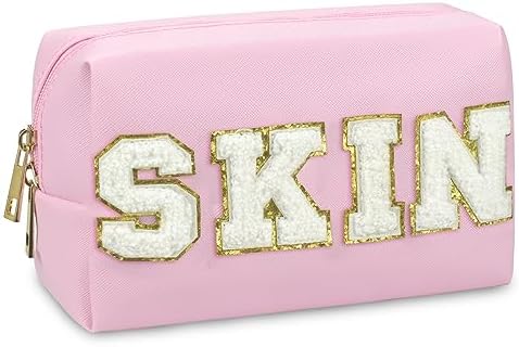 Skincare Bag, Preppy Stuff Travel Toiletry Makeup Bag for Girl Women by Gosuoa