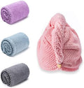 Amrules Hair Towel Wrap, 4 Packs Turbans for Wet Hair, 9.8" x 25.6" by Amrules