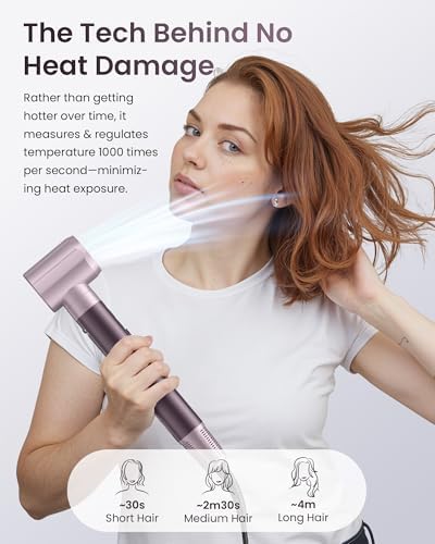 MESCOMB Dual Voltage Hair Dryer Brush - 5 in 1 Hair Styler for Travel - Image 4