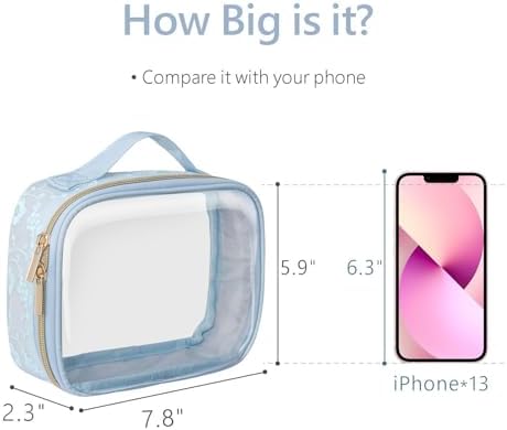 PACKISM Clear Makeup Bag Travel - TSA Approved Toiletry Bag, 3 Pack Blue - Image 4