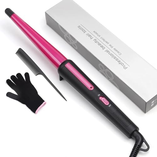 Hair Curling Iron,Curling Wand 0.5-1",210℃ for Classic Curls&Natural Waves by JAETON
