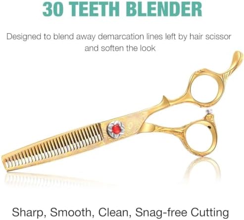 JASON Hair Thinning Scissors Shears - 6" 30 Teeth Blending Professional - Image 5
