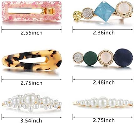 Mehayi 20 PCS Pearls Hair Clips Fashion Korean Style Acrylic ResinHairpins / Barrettes for Women and Ladies Girls Headwear Styling Tools Hair Accessories Bobby Pins - Image 4