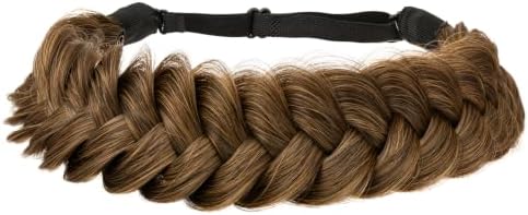 Synthetic Hair Braided Headband Classic Wide Strands Wedding Disorderly Fluffy Braids Wig Band Women Beauty Accessory - Image 6