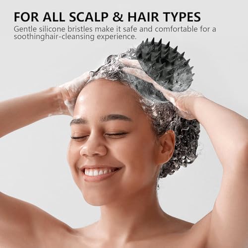 2 in 1 Shower Brush, BEAUTAIL Silicone Body Scrubber & Scalp Massager - Image 4