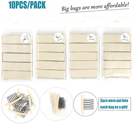 Adjustable Straps For Wigs And Making Wigs，Adjustable Elastic Bands (Beige, 1‘’ x 10pcs) - Image 2