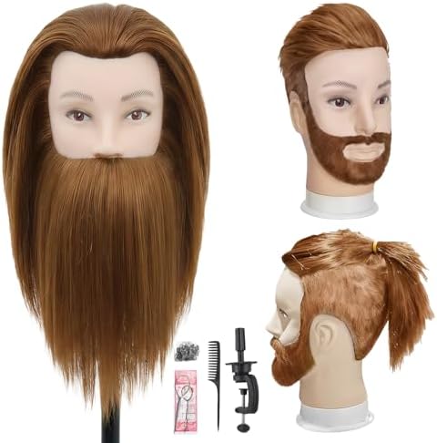 Male Mannequin Head with Hair 10" Barber Mannequin Head for Hair Styling by NeverlandBeautyHealth