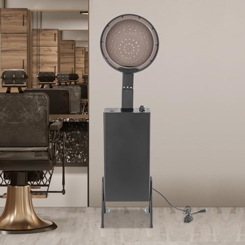 Hooded Conditioning Hair Dryer,1200W Salon Hair Dryer with Wheels,Stand,60-Minute Timer, Temperature Adjustable (Black) - Image 7