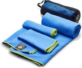 OlimpiaFit Quick Dry Towel - 3 Size Pack of Lightweight Microfiber Travel Towels w/Bag - Fast Drying Towel Set for Camping, Beach, Gym, Backpacking, Sports, Yoga & Swim Use by OlimpiaFit