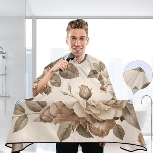 ALAZA Retro Style Rose Floral Barber Cape for Men Women, Waterproof Haircut Apron Beard Shaving Bib Hair Cutting Cloth 55 x 65 Inch - Image 7