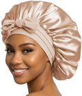 VarCozy Adjustable Double Layer Satin Bonnet for Sleeping to Reduce Frizz by VarCozy