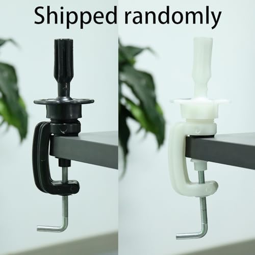 EERYA Wig Mannequin Head Stand Cosmetology Manikin Head Standard Holding Holder Clamp Stands Black (1Pc, Desktop Head Stand) - Image 3