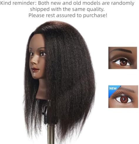 16-18"100% Real Hair Mannequin Head Training Head Manikin Cosmetology Doll - Image 2