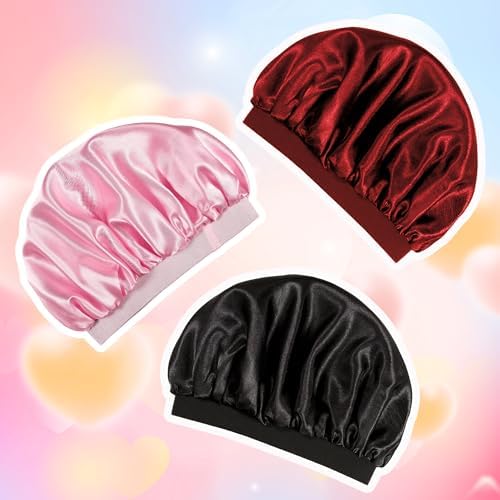 3 Pcs Kids Bonnets for Girls, Satin Silk Hair Bonnet for Sleeping - Image 6