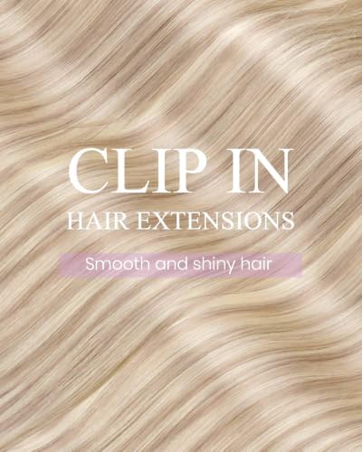 LaaVoo Clip On Extensions Human Hair, For Instant Length, 24 Inch - Image 4