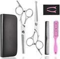 Hair Cutting Scissors Thinning Shears Set for Kids, Fcysy 6 in Children Safety Round Tip Haircut Shears Kit, Stainless Steel Hair Cutting Tools for Toddlers, Boys & Girls Home Use Grooming by Fcysy