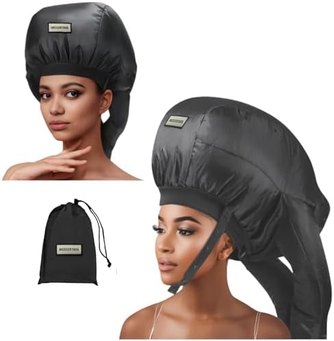 Hooded Drying Bonnet for Curly Hair,Upgraded Double Tubes Diffuser Cap,Even Heat Distribution,Hairstyling Dryer Cap for Women,Hooded Hair Dryer, by MEELUKYAYA