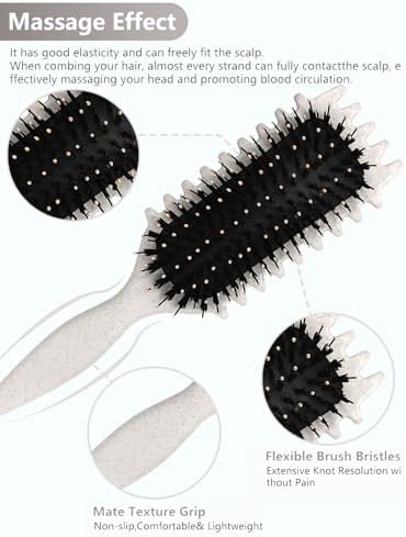 Beige Curl Defining Brush for Curly Hair – Detangling & Styling Brush for Women & Men, Defines 2A to 4C Curls, Reduces Frizz, Perfect for Wet & Dry Hair (Beige) - Image 5