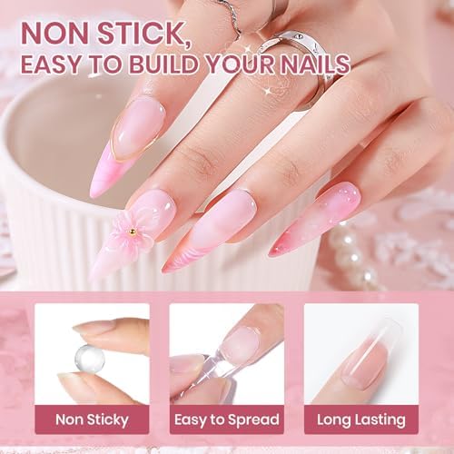 Solid Builder Gel for Nails Clear White 3D Sculpture Nail Art Hard Gel - Image 6