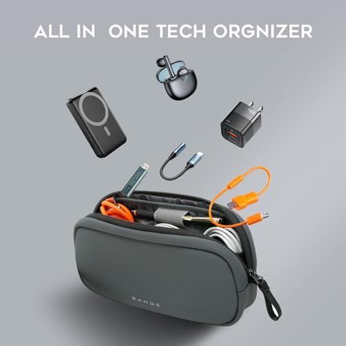 BANGE Tech Organizer Travel Case,Tech Accessories Pouch Carry Storage Bag for Charger, Cord, Hard Drive, Phone, Power Bank, Travel Essentials - Image 4