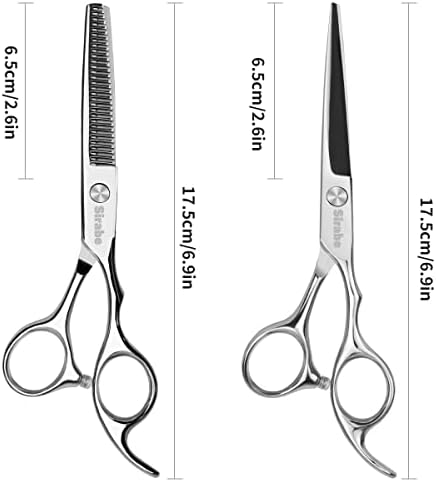 Hair Cutting Scissors Thinning Shears Kit, 6.5 inch Professional Haircut Scissors for Beard Trimming Shaping with Comb Case, Hairdressing Shears Set - Image 5