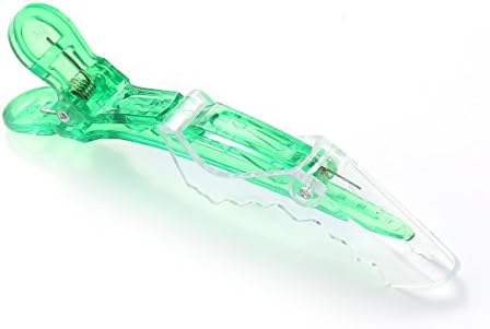 10pcs/set Multicolor Croc Clips Transparent Plastic Hairdresser Clip Hair Styling Sectioning Barrettes Professional Non Slip Alligator Clip Salon DIY Accessories Hairpins (10pcs-Green) - Image 4