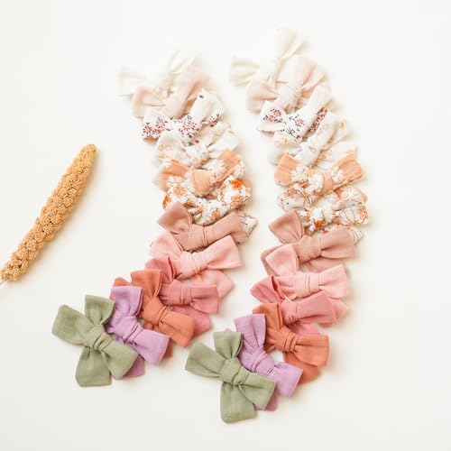 Niceye 24 Pack Baby Hair Bows for Girls, Toddler Hair Clips in Paris - Image 6