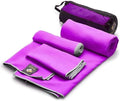 OlimpiaFit Quick Dry Towel - 3 Size Pack of Lightweight Microfiber Travel Towels w/Bag - Fast Drying Towel Set for Camping, Beach, Gym, Backpacking, Sports, Yoga & Swim Use by OlimpiaFit