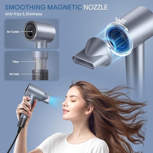 Labiim Hair Dryer, High-Speed Ionic Blow Dryer 110,000 RPM Motor (Iron) - Image 6