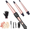 JAETON Curling Iron Wand Set 3 in 1 with 0.35"-1.25" Ceramic Barrels by JAETON