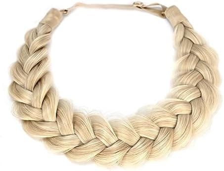 Synthetic Hair Braided Headband Classic Wide Strands Wedding Disorderly Fluffy Braids Wig Band Women Beauty Accessory - Image 2