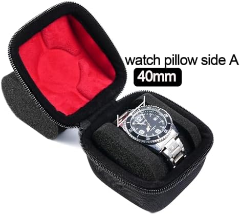 Single Watch travel case, hard watch box organizer, watch pouch holder with soft foam pillow fit large and small watches - Image 3
