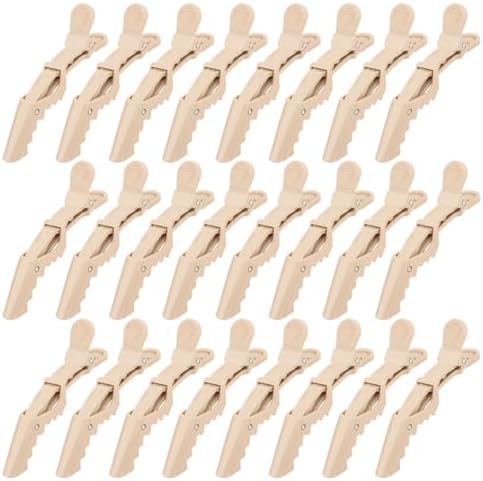 24 Pack Alligator Hair Clips, Professional Clips for Hair Sectioning, Hair Styling Accessories for Women Men Girls Teens，Khaki by Ondder