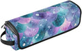 Hair Tools Travel Bag with Heat Resistant Mat 2-in-1 Hot Tools Travel Bag Organizer Flat Curling Iron Travel Case for Straightener Watercolor Mermaid Scales Dots Purple by WelcometoElliTarr