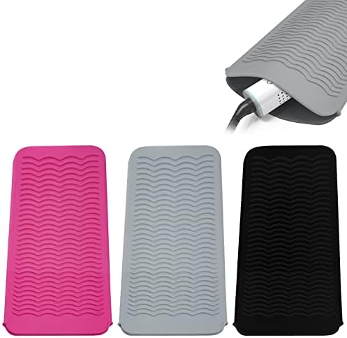Silicone Heat Resistant Mat Pouch for Hair Straightener, Curling Iron by Fouews