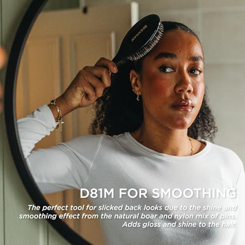 Denman Boar Bristle Hair Brush – Smoothing & Shine Enhancing for Slick Back Styles, Curl Defining & Detangling. Natural Bristles for all Hair Types for Women & Men - Image 3
