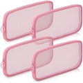 Weewooday 4Pcs Mesh Makeup Bag, Pink, Medium, Classic by Weewooday